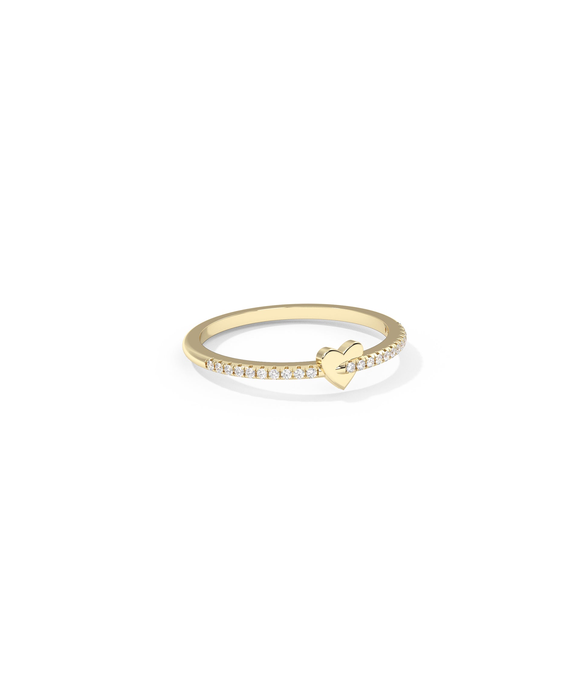 Gold Heart Shape Band Ring - Chic Everyday Jewelry