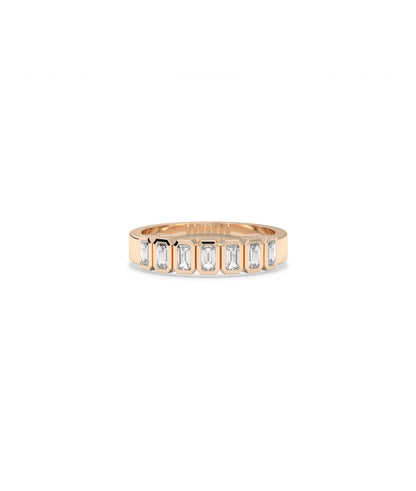 Diamond Emerald Cut Band Ring