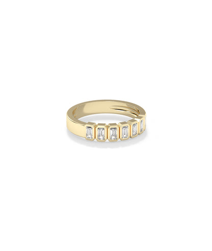 Diamond Emerald Cut Band Ring