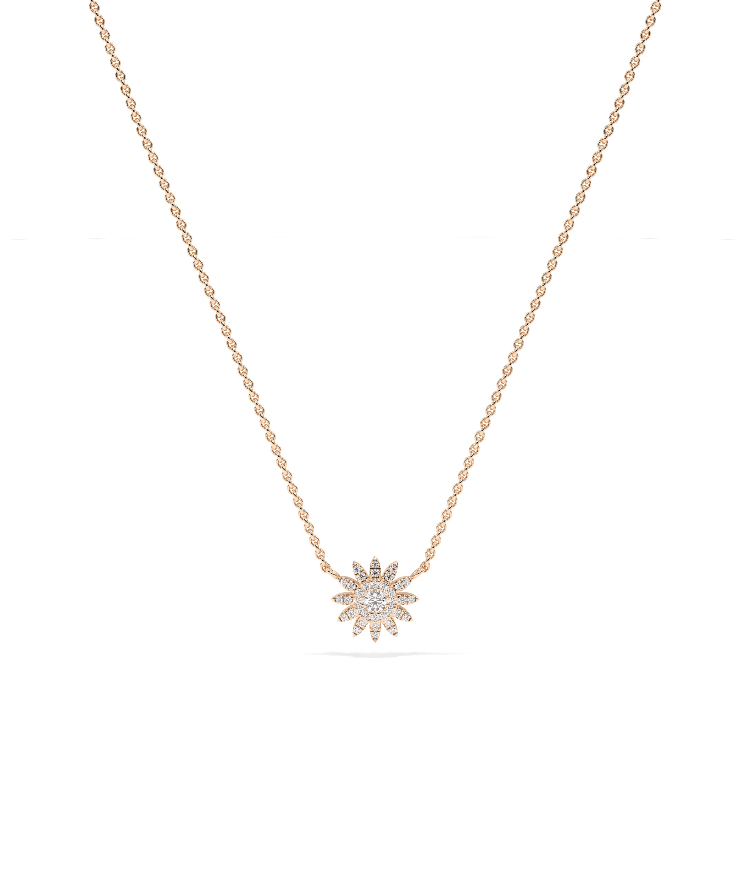 Diamond Flower Necklace