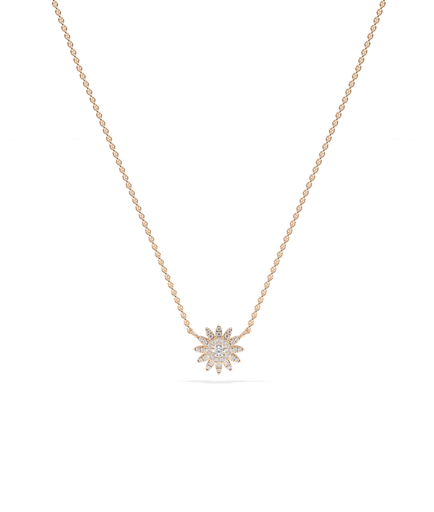 Diamond Flower Necklace