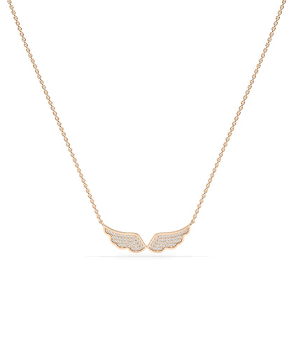 Diamond Pave Wings Necklace