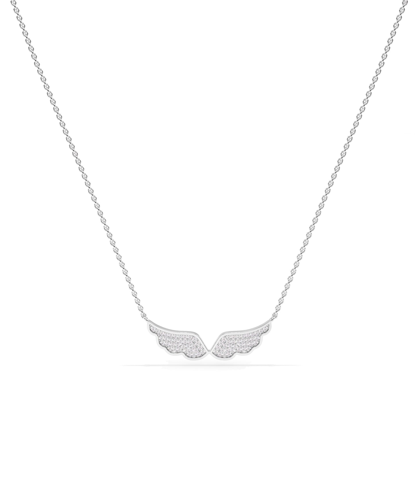 Diamond Pave Wings Necklace