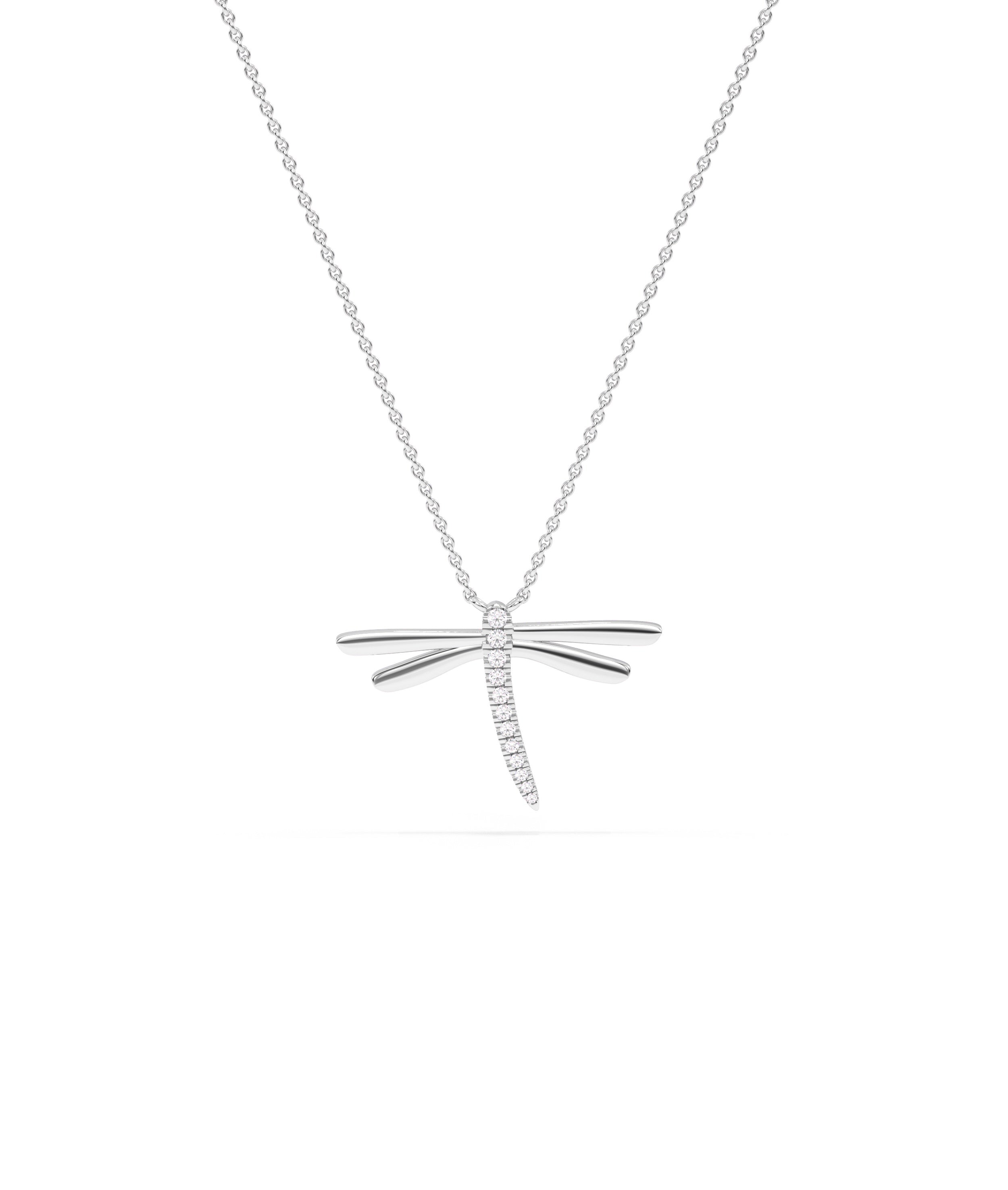 Diamond Fire Fly Necklace