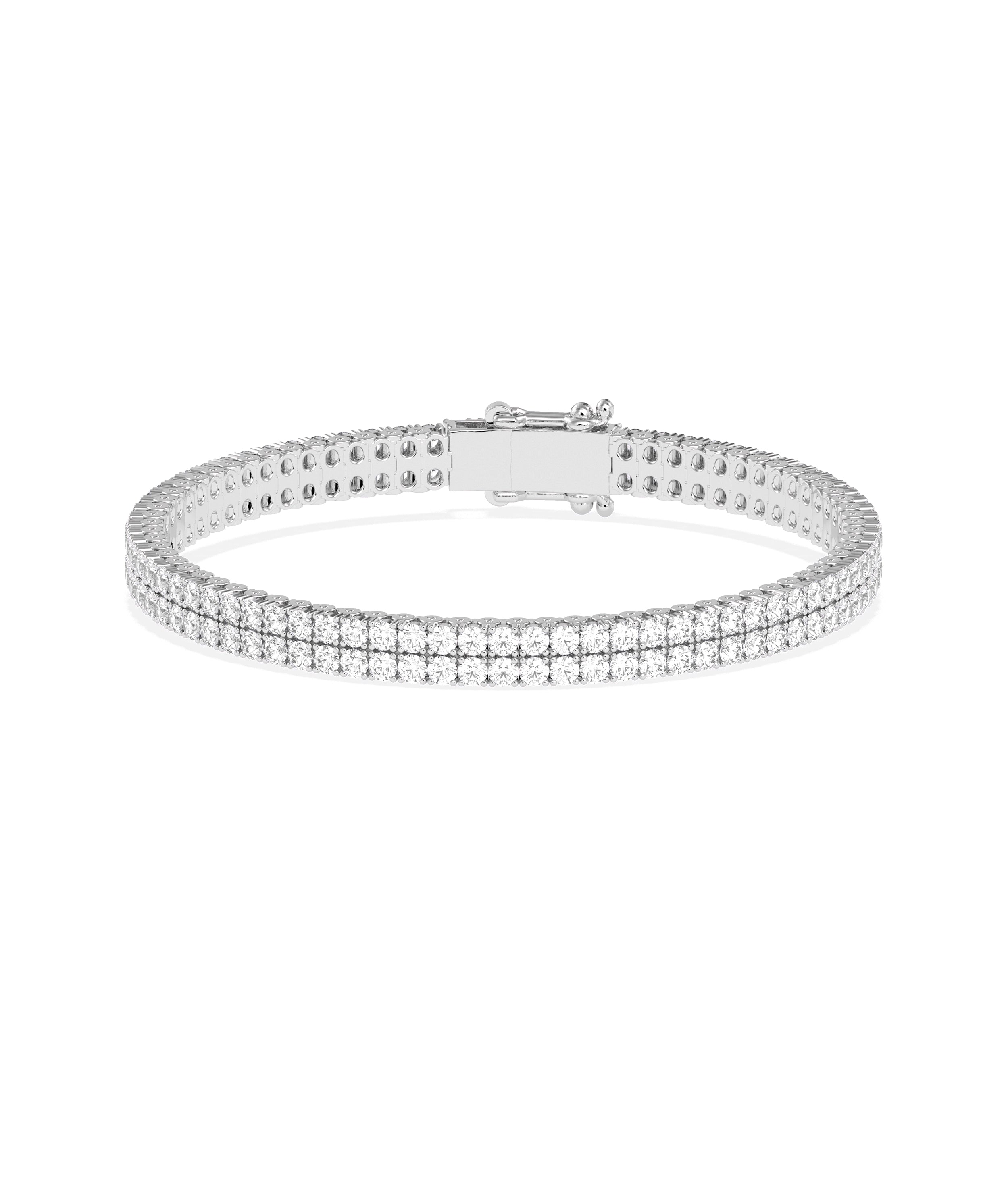 2 Row Diamond Tennis Bracelet