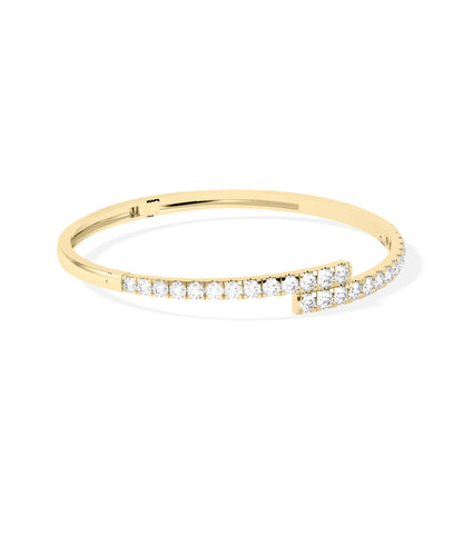 Diamond Bypass Bangle | Elegant Diamond Bangle