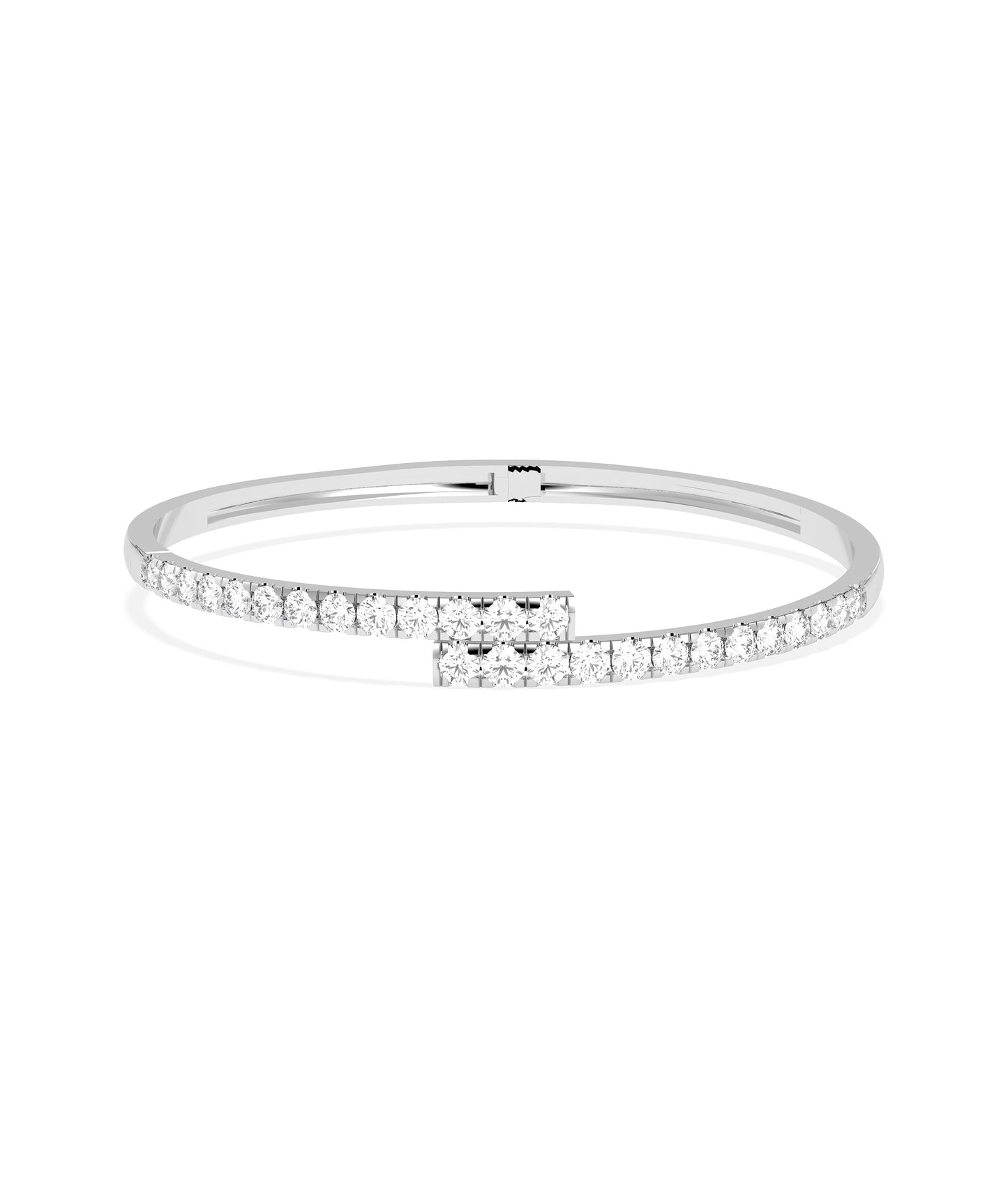 Diamond Bypass Bangle | Elegant Diamond Bangle