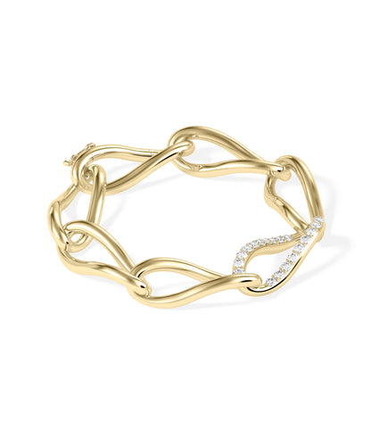 Diamond and Gold Link Bracelet | Diamond Bracelet For Women