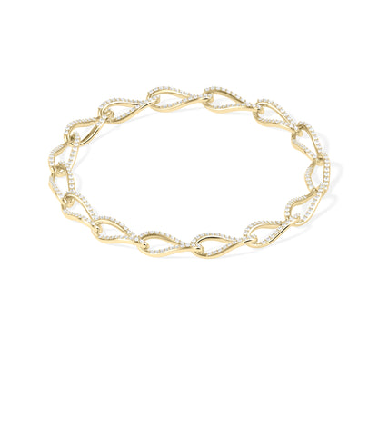 Diamond Paperclip Bracelet | 14k Gold Bracelet 