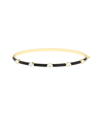 Diamond Station Enamel Bangle | Diamond Bangle Design