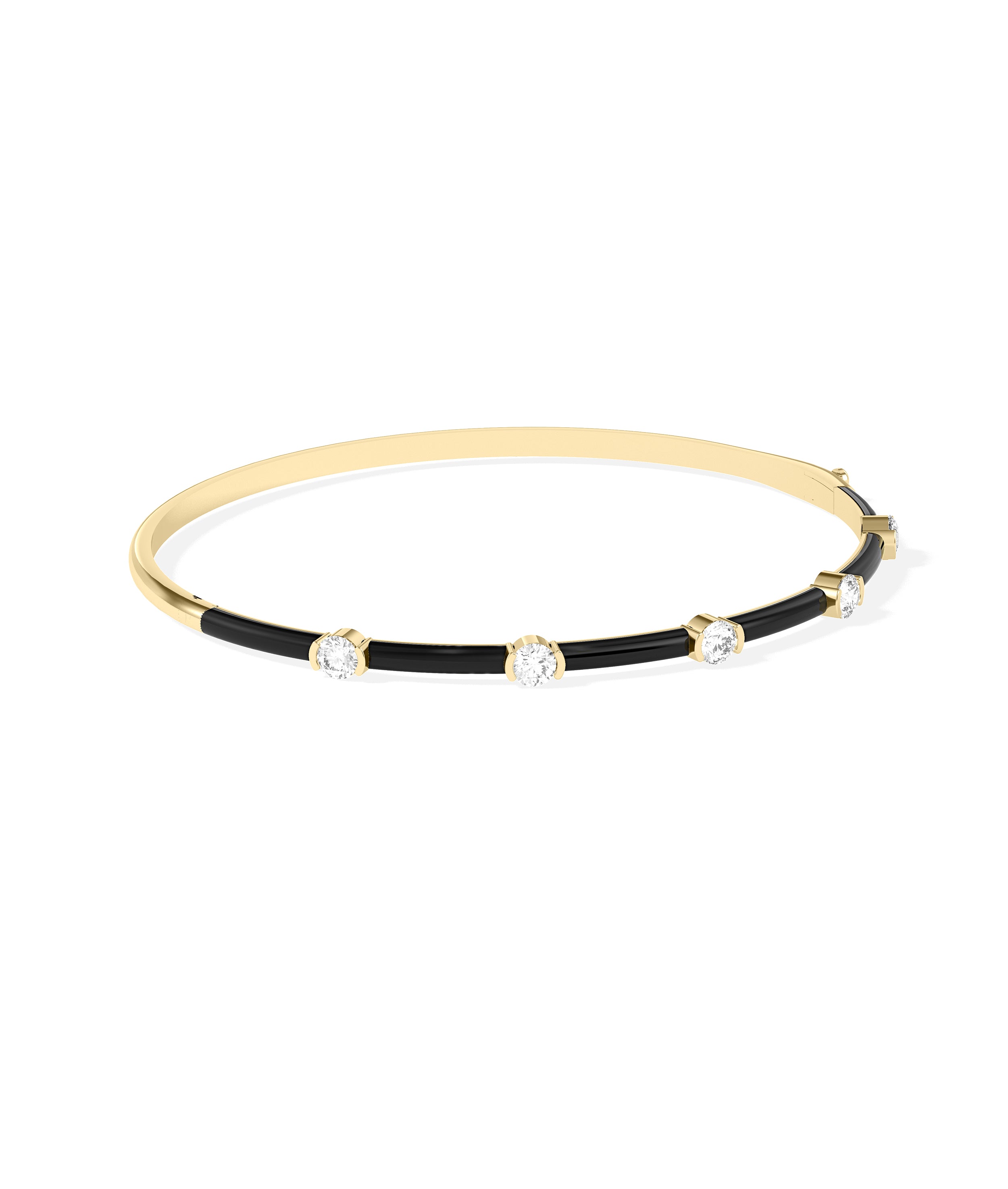 Diamond Station Enamel Bangle | Diamond Bangle Design