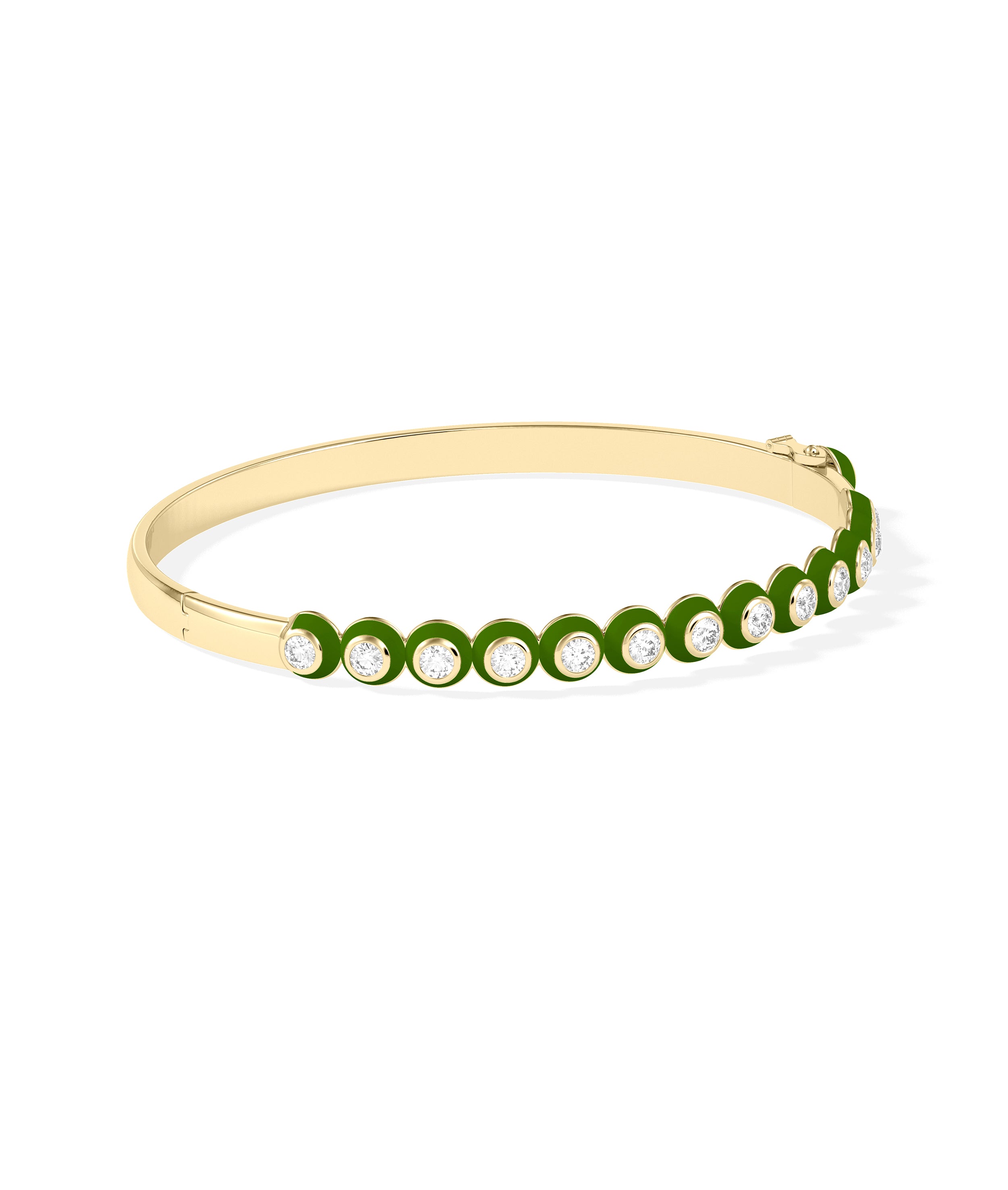 Diamond Bubble Enamel Bangle | Elegant Diamond Bangle