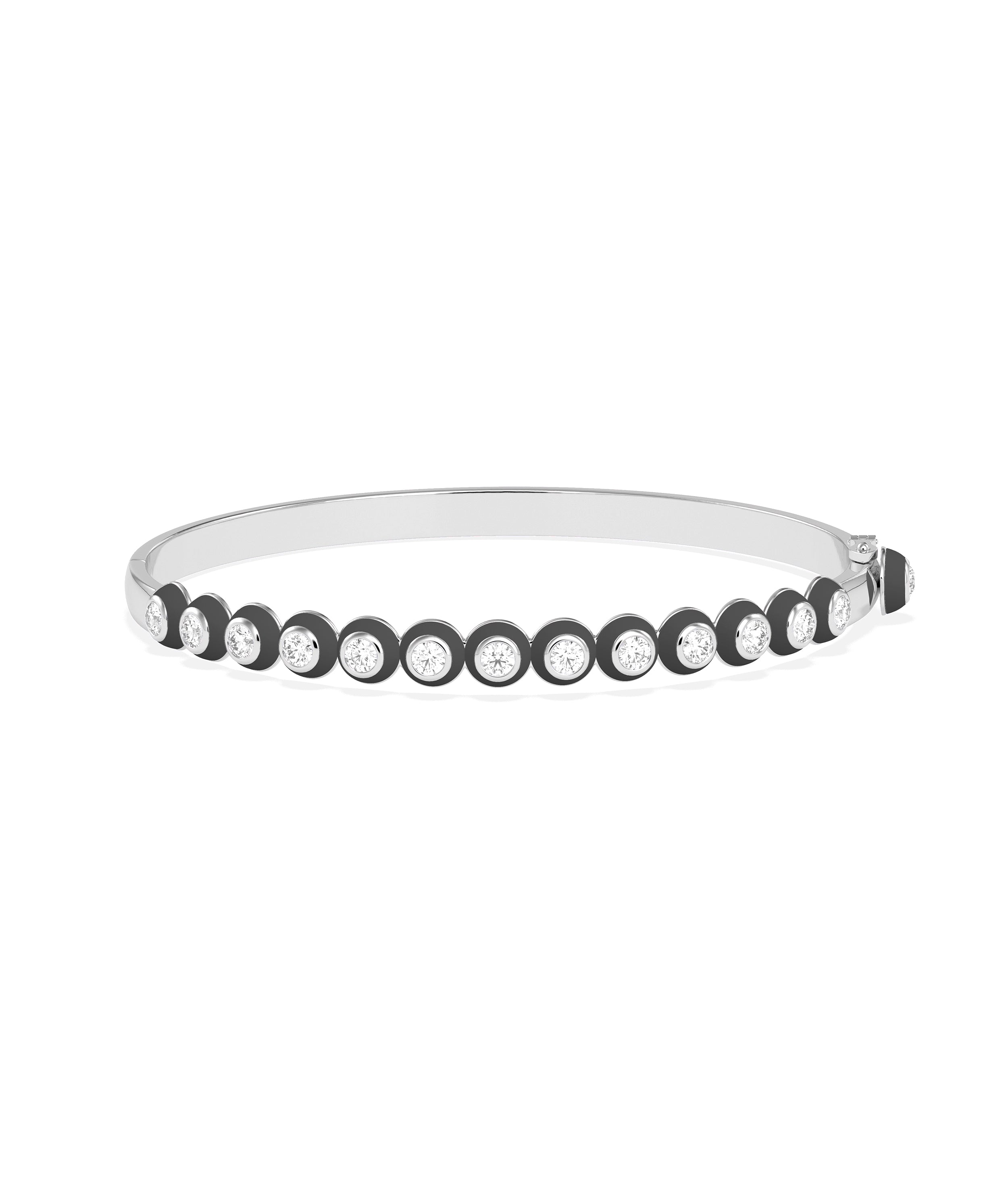 Diamond Bubble Enamel Bangle | Elegant Diamond Bangle