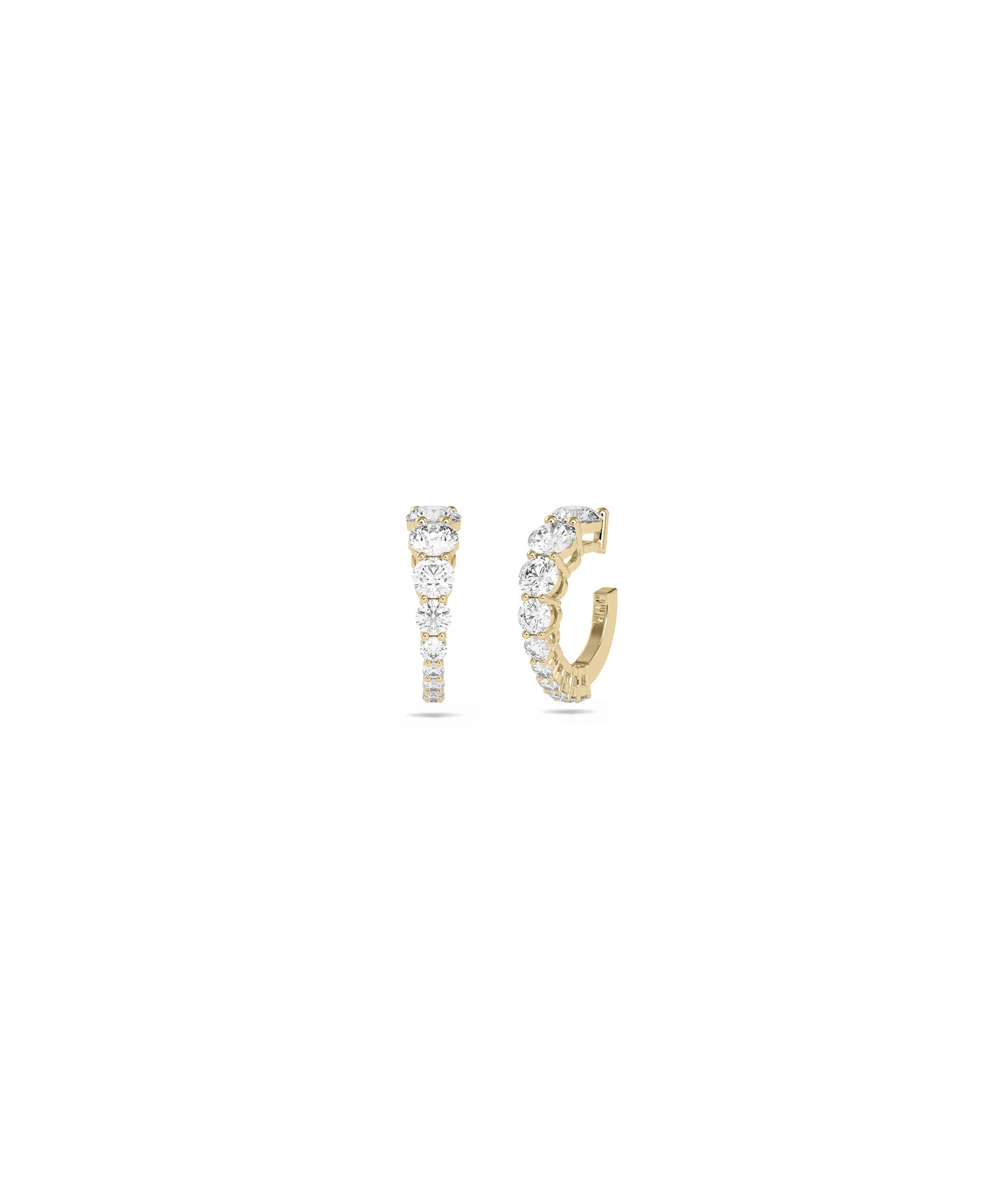 Diamond Graduating Ear Cuff | Diamond Earrings