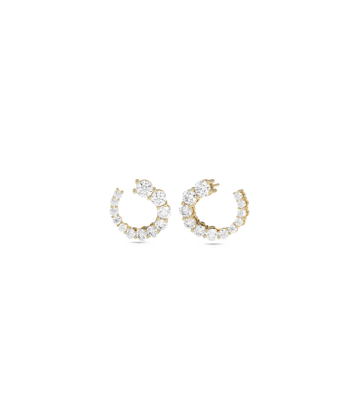 Diamond Circle Earrings- diamond earrings