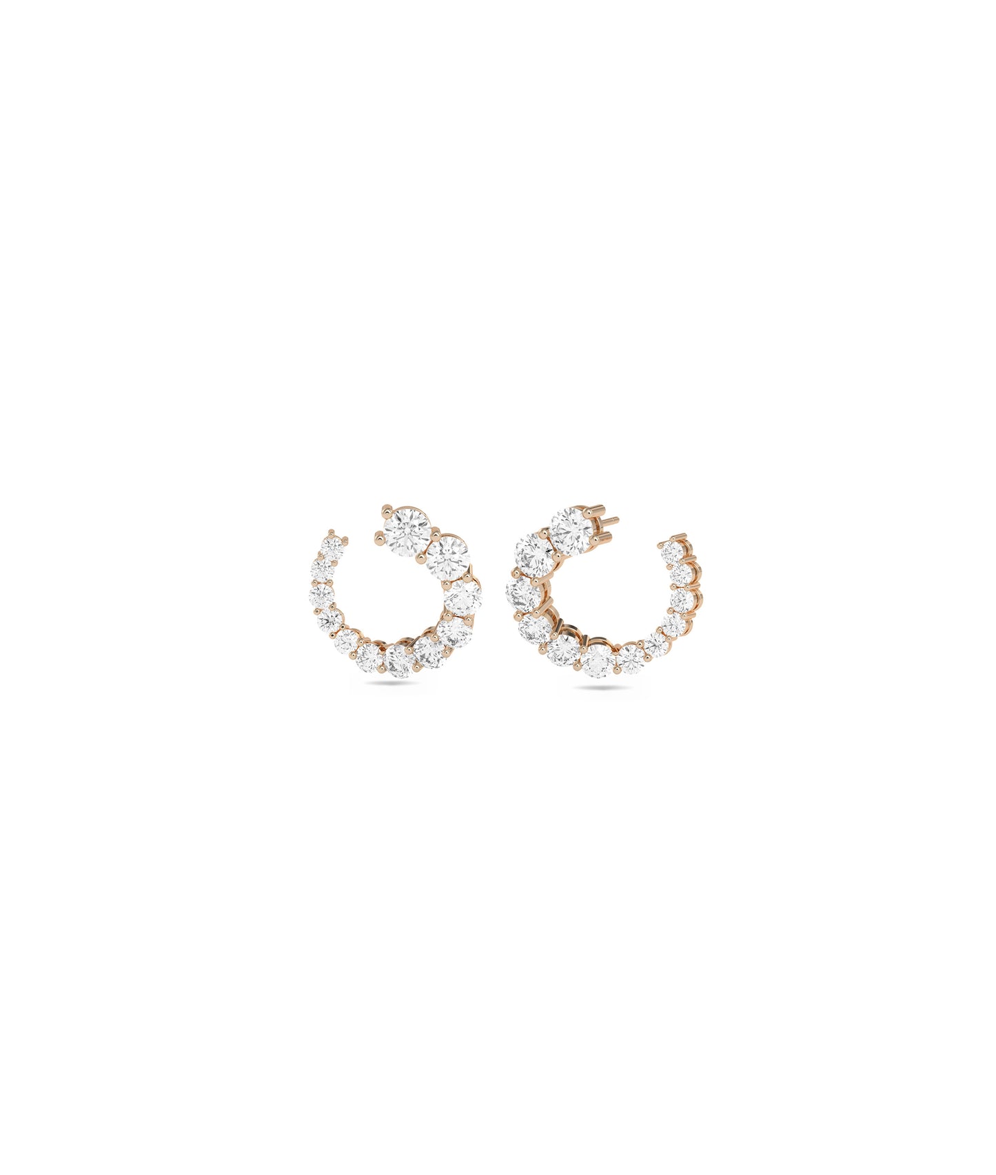 Diamond Circle Earrings- diamond earrings