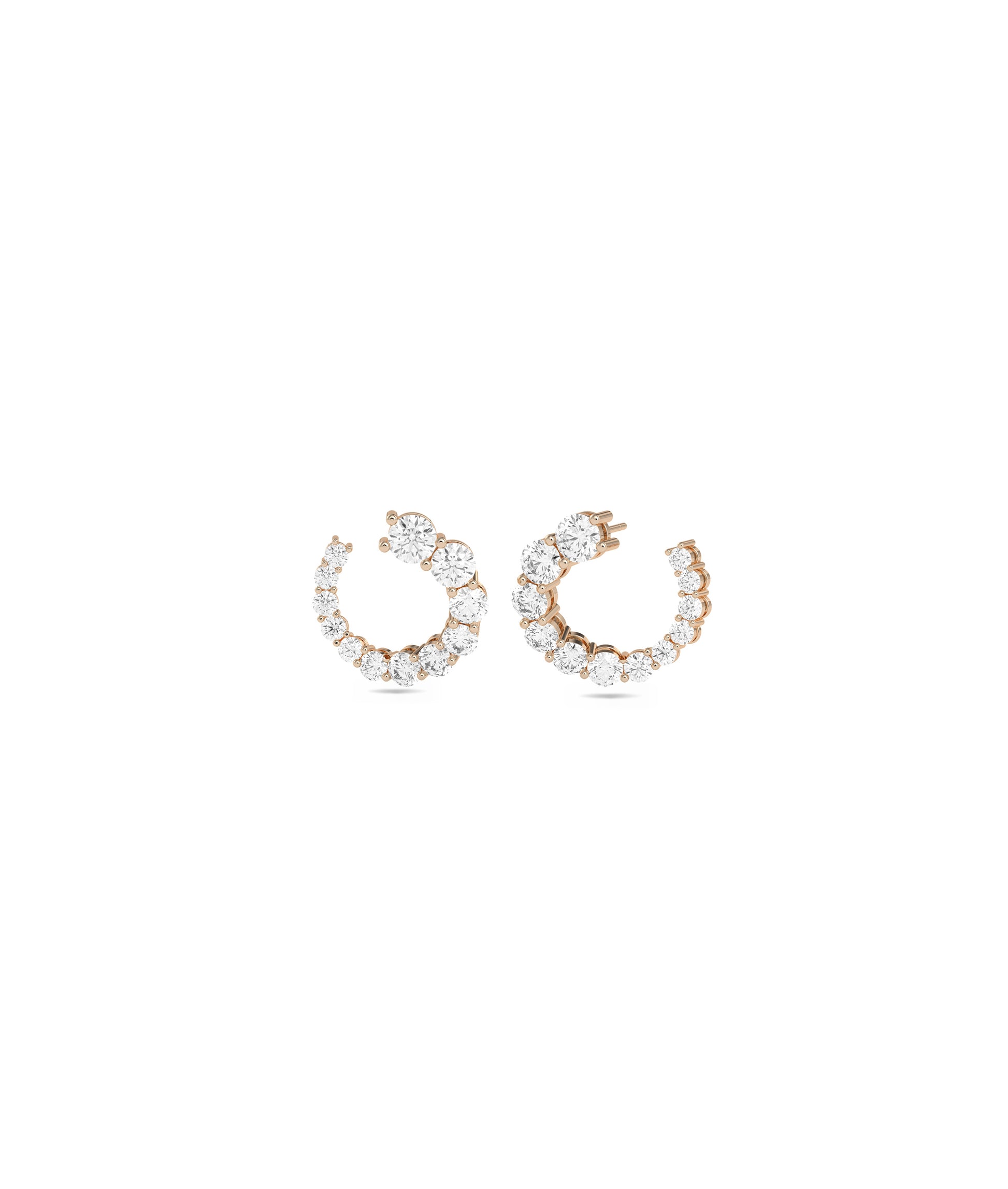 Diamond Circle Earrings- diamond earrings