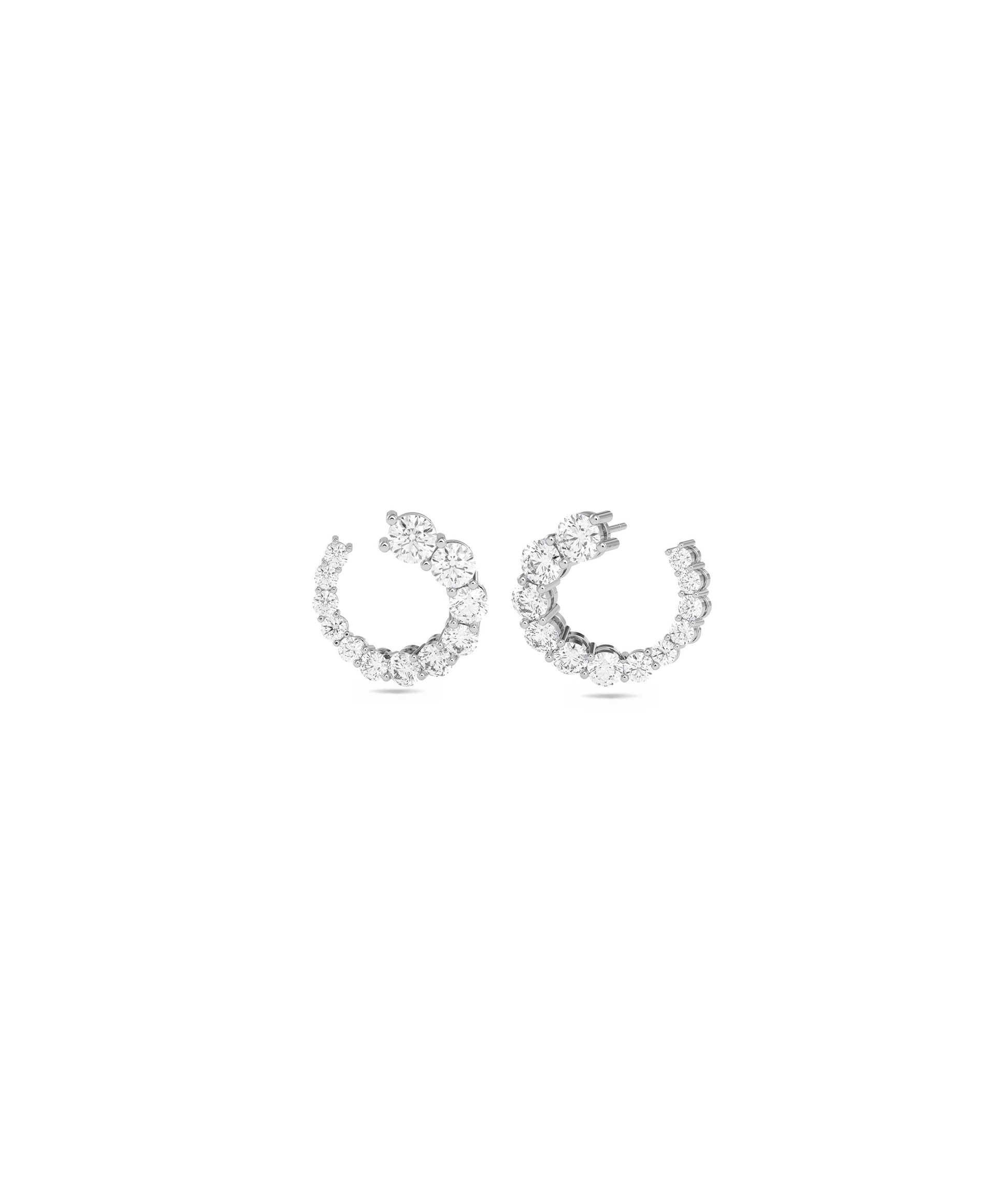 Diamond Circle Earrings- diamond earrings