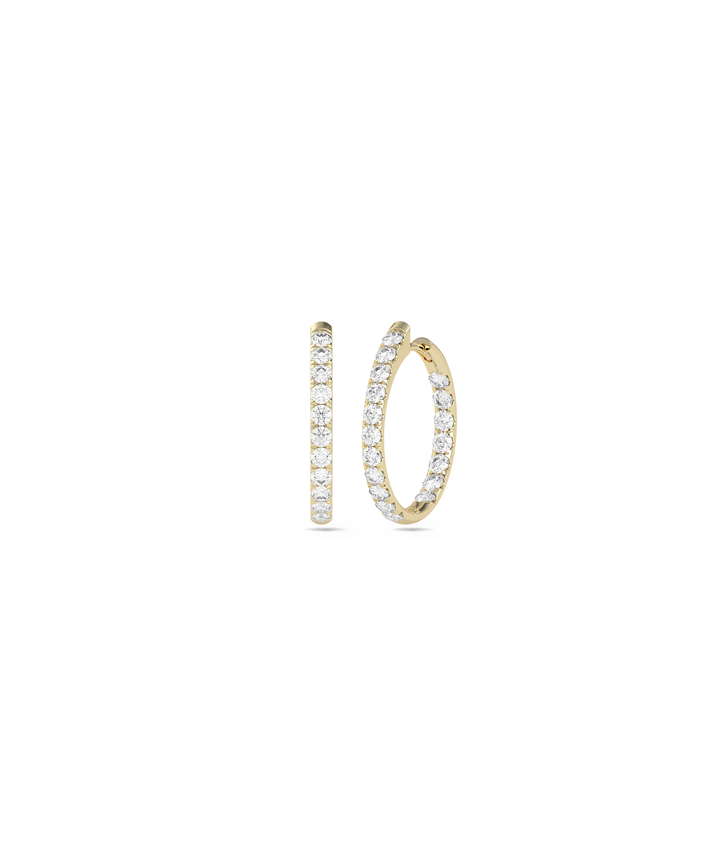 Diamond Hoop Earrings- Everyday Jewelry