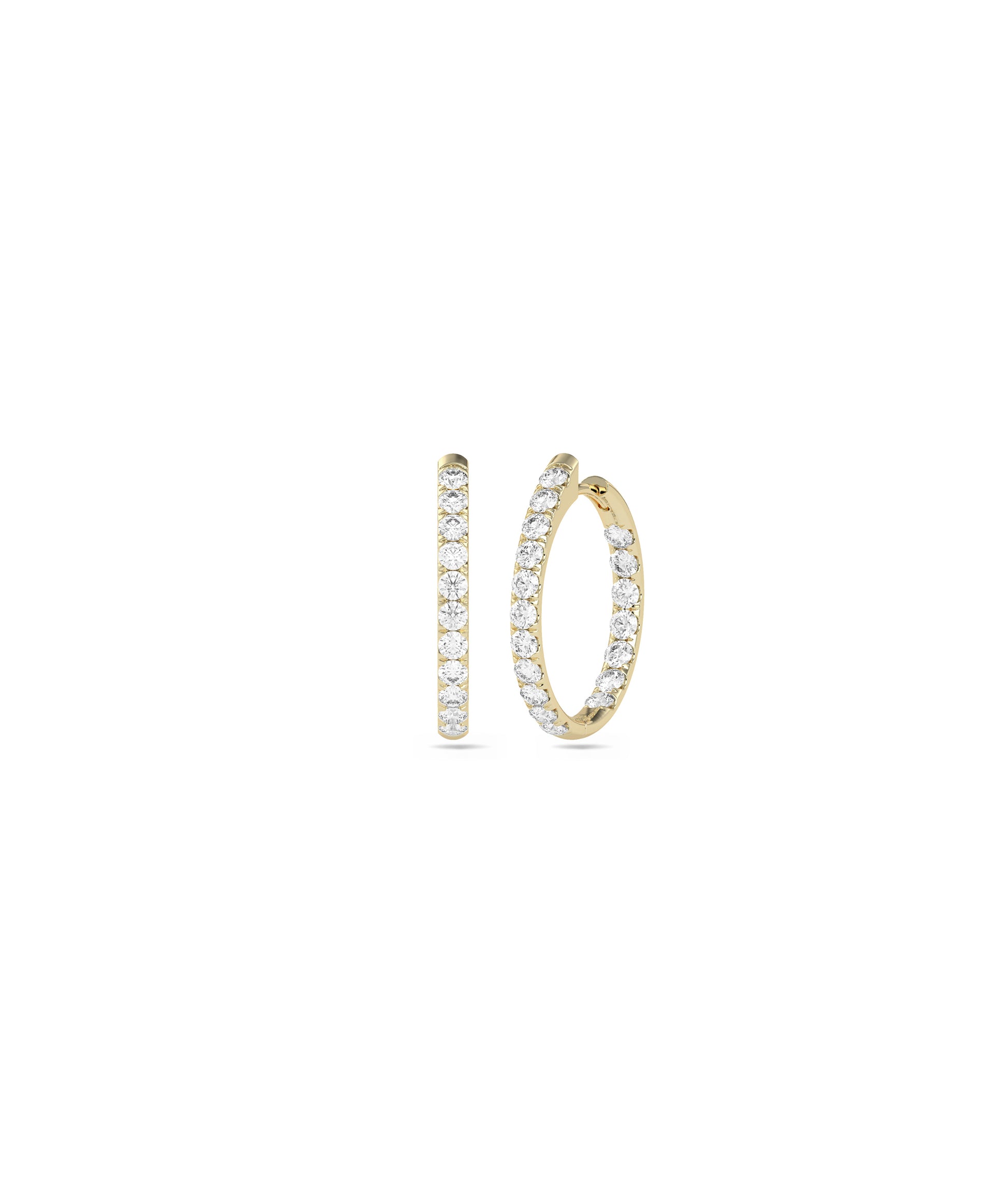 Diamond Hoop Earrings- Everyday Jewelry