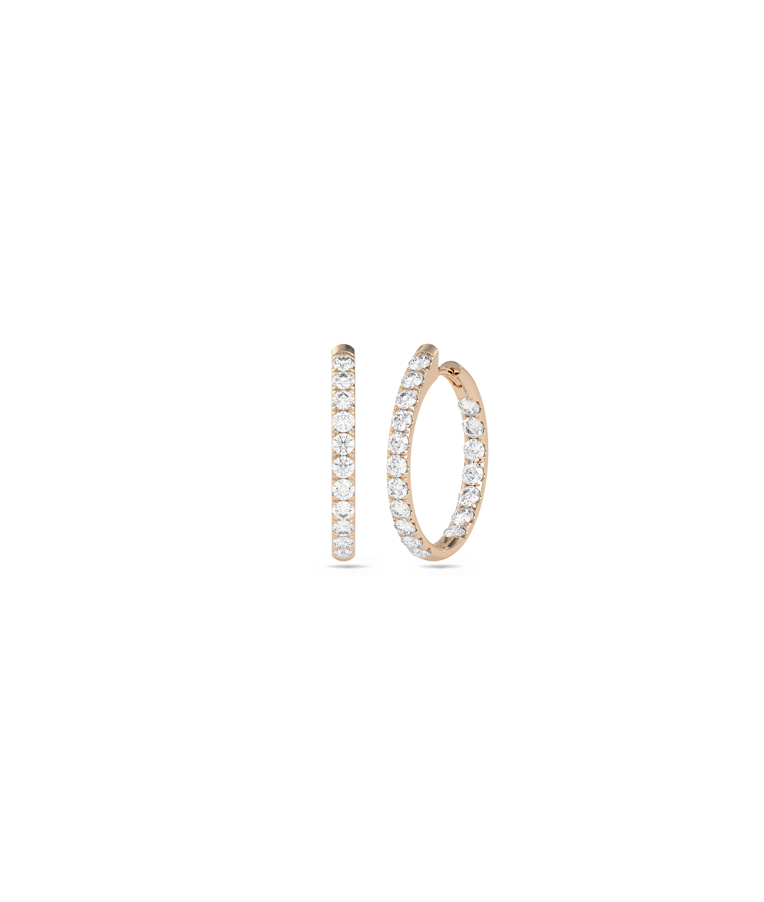 Diamond Hoop Earrings- Everyday Jewelry