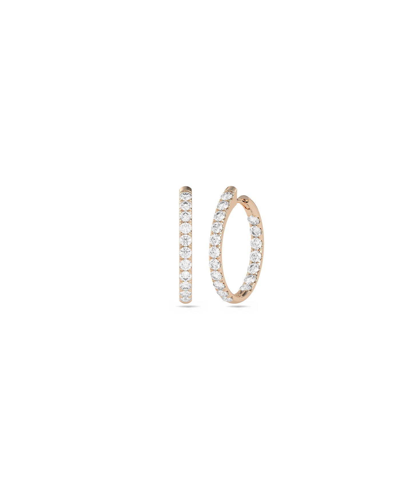 Diamond Hoop Earrings- Everyday Jewelry