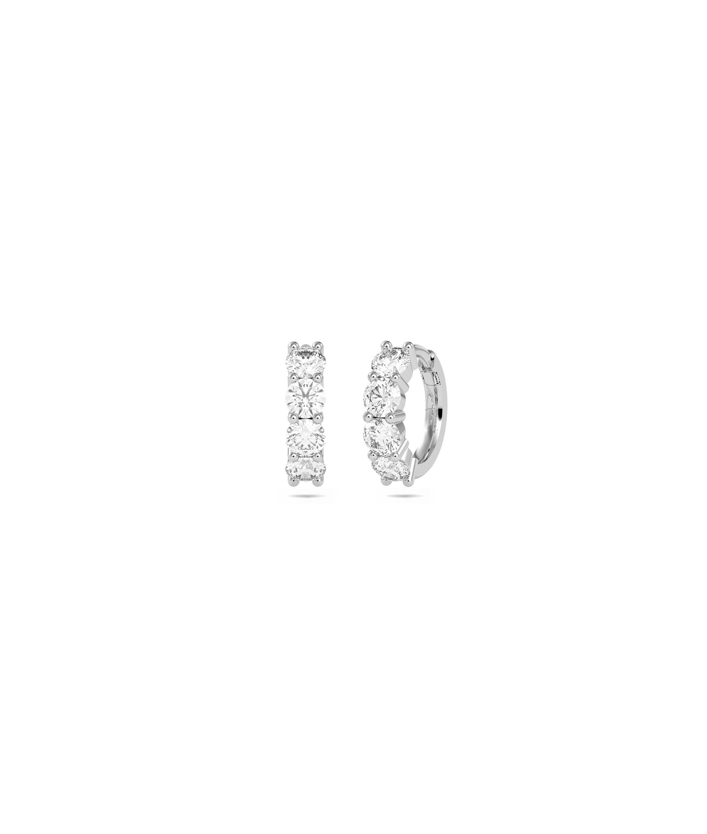 Diamond Hoop Earrings- diamond earrings 