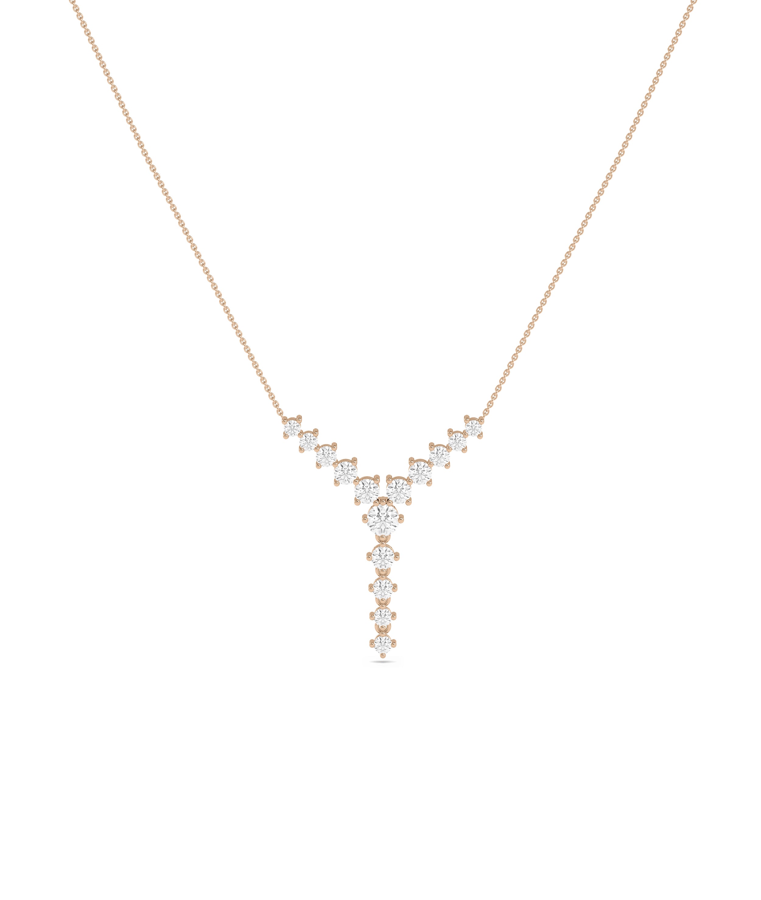 Diamond Studded Y Shape Necklace