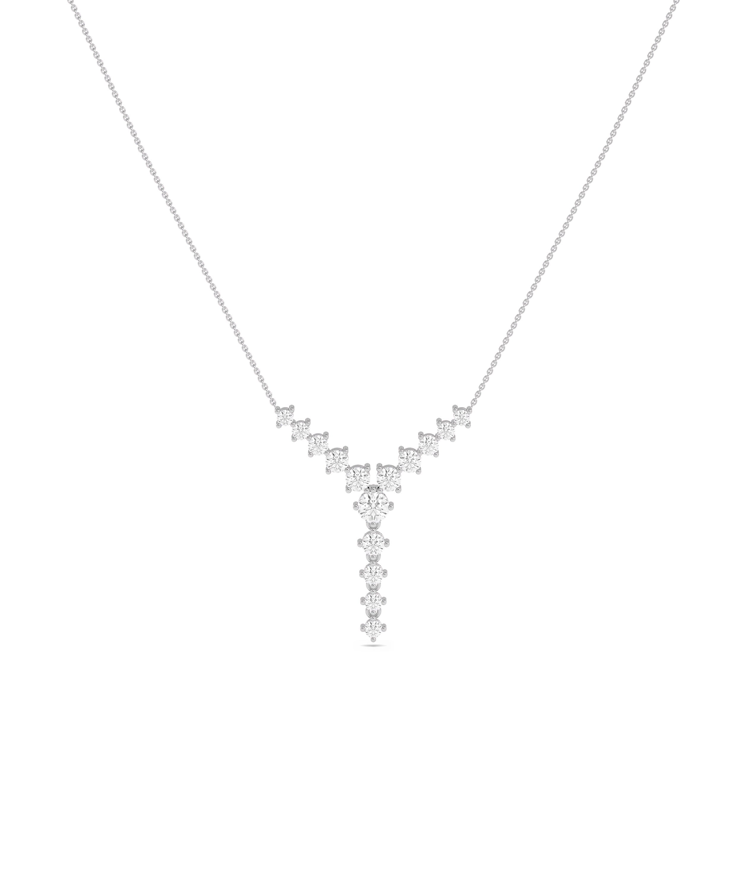 Diamond Studded Y Shape Necklace