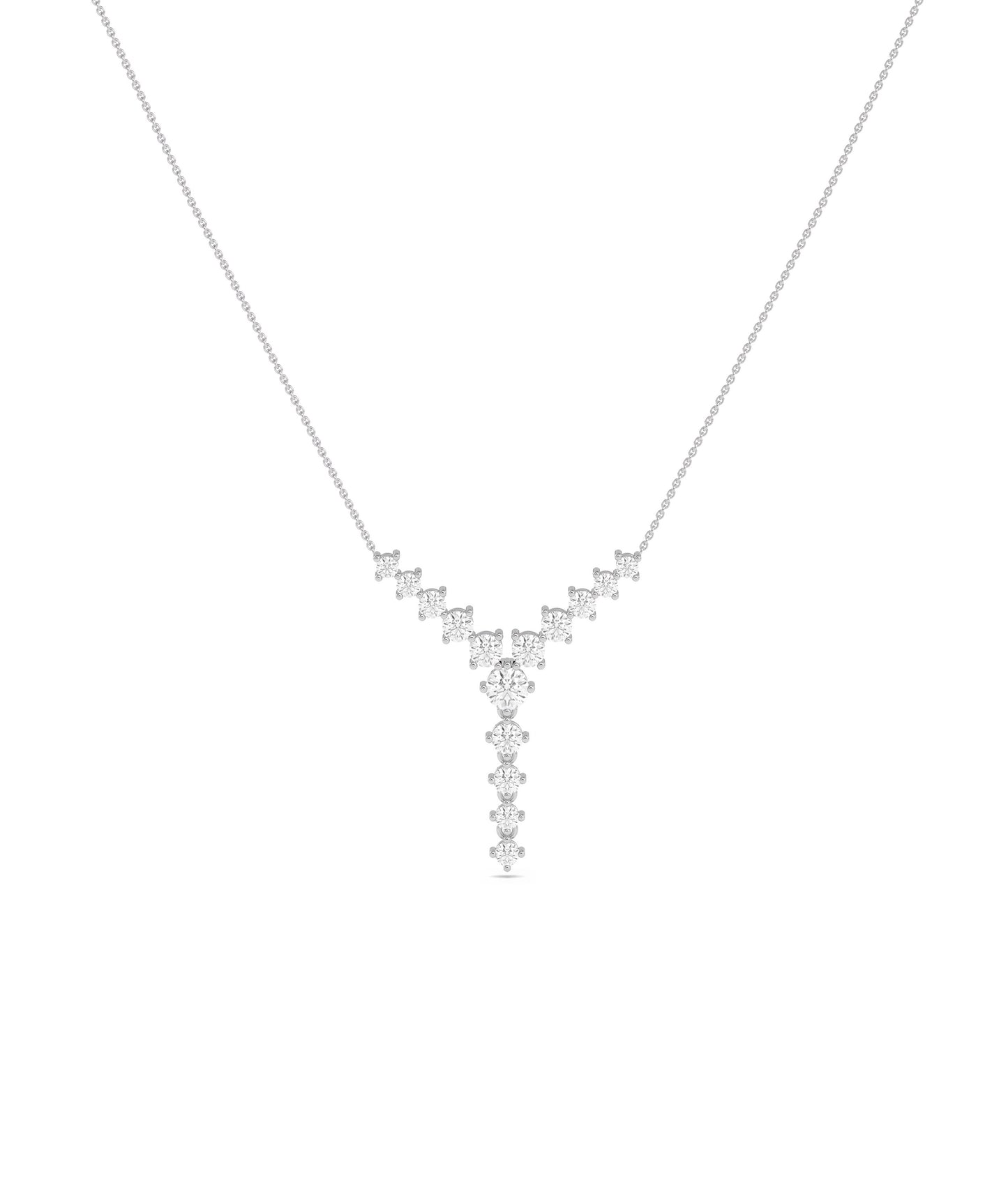 Diamond Studded Y Shape Necklace