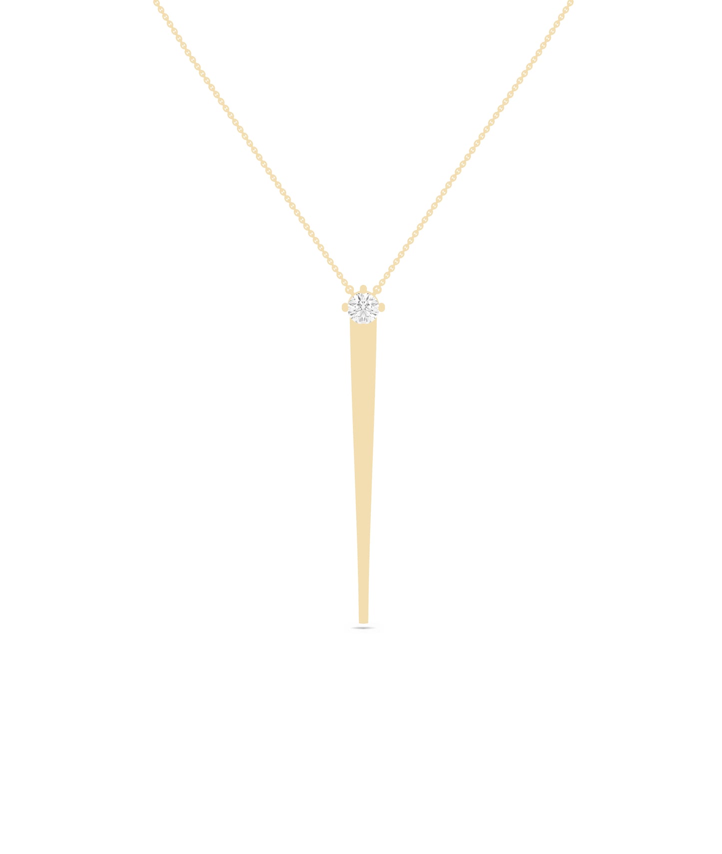 Diamond Solitaire Dangle Necklace