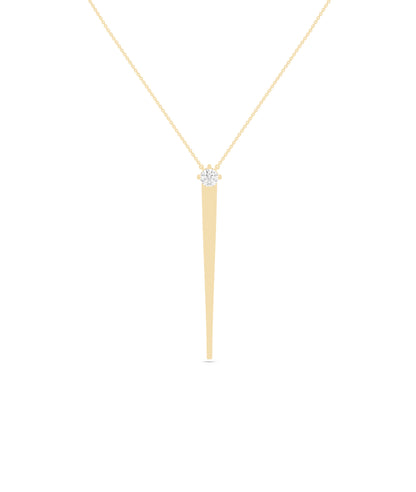 Diamond Solitaire Dangle Necklace