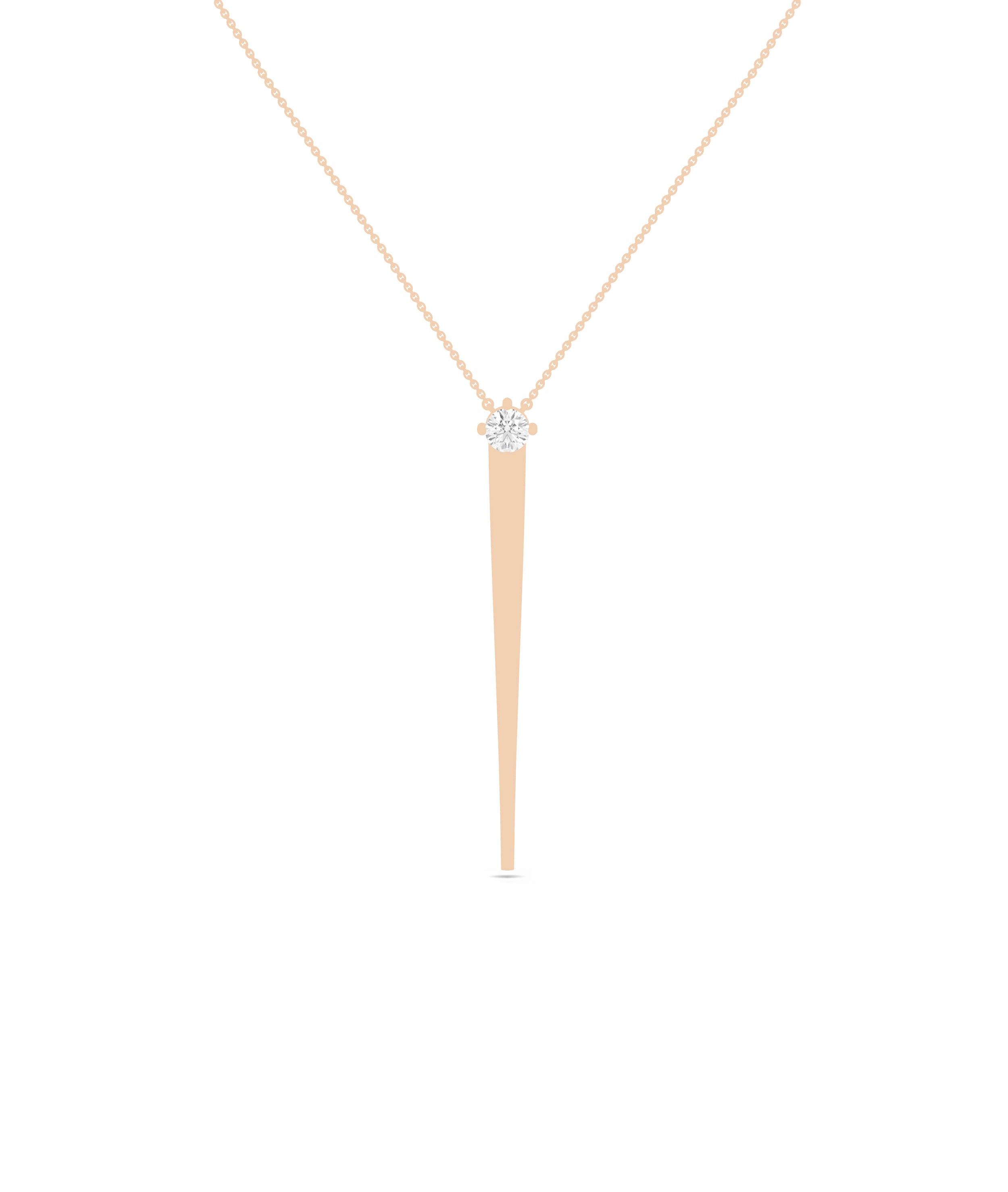 Diamond Solitaire Dangle Necklace