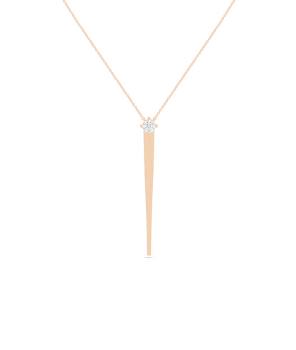 Diamond Solitaire Dangle Necklace