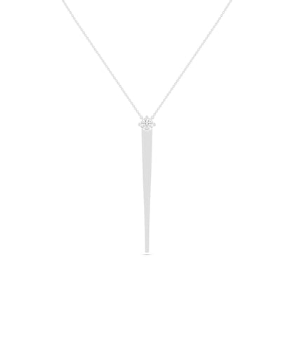 Diamond Solitaire Dangle Necklace