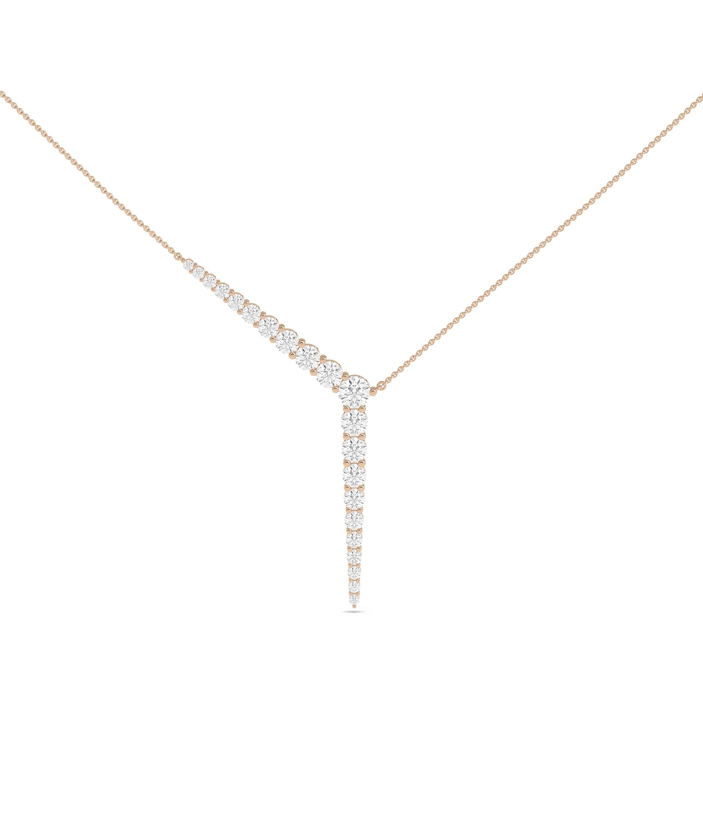 Diamond Studded Y Shape Necklace