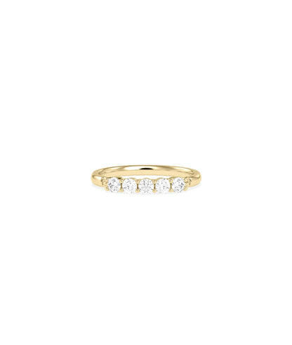 5 Stone Moving Diamond Band Ring | Everyday Jewelry