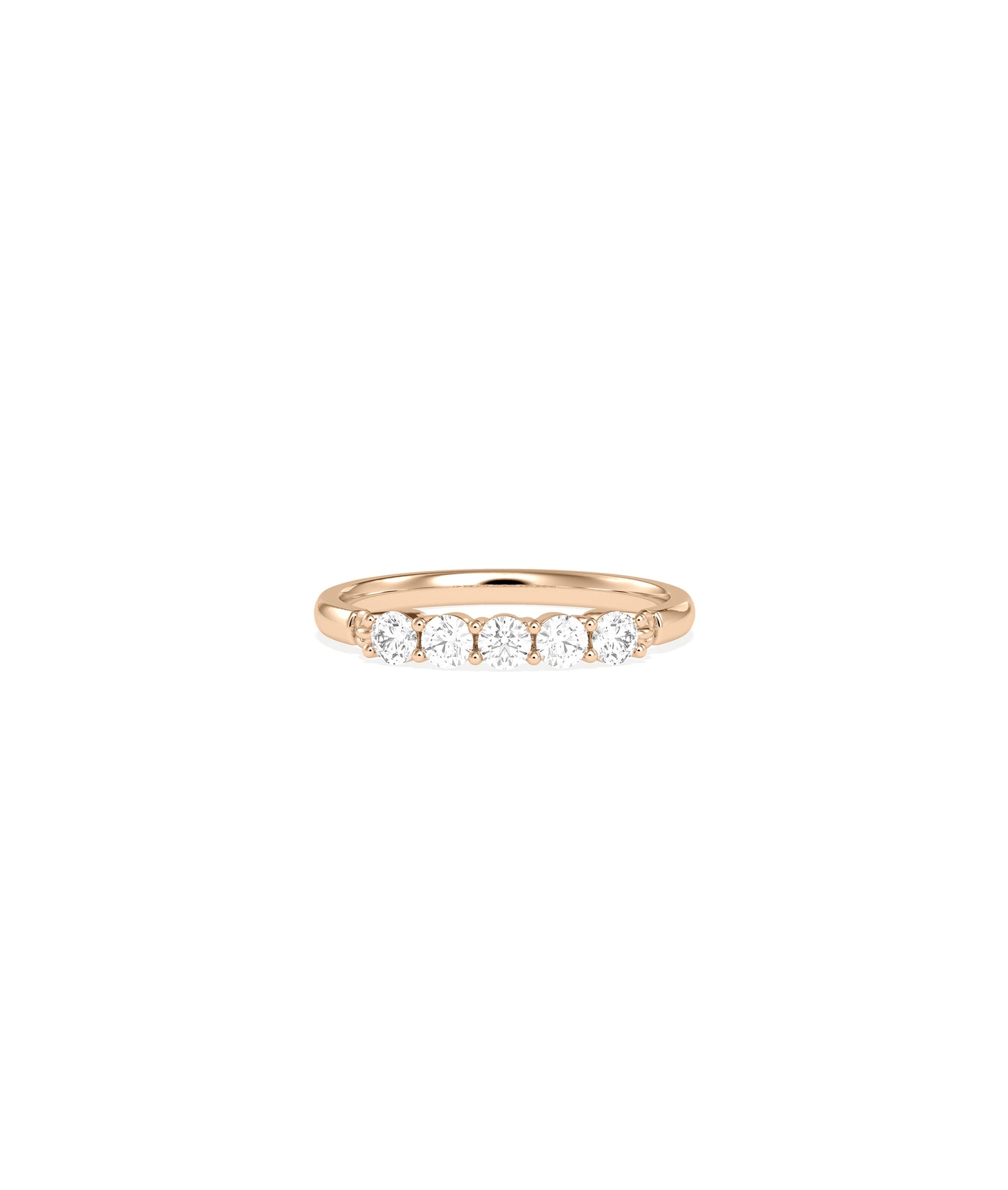 5 Stone Moving Diamond Band Ring | Everyday Jewelry