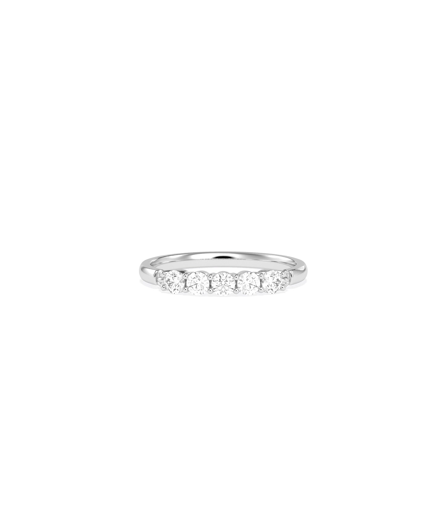 5 Stone Moving Diamond Band Ring | Everyday Jewelry