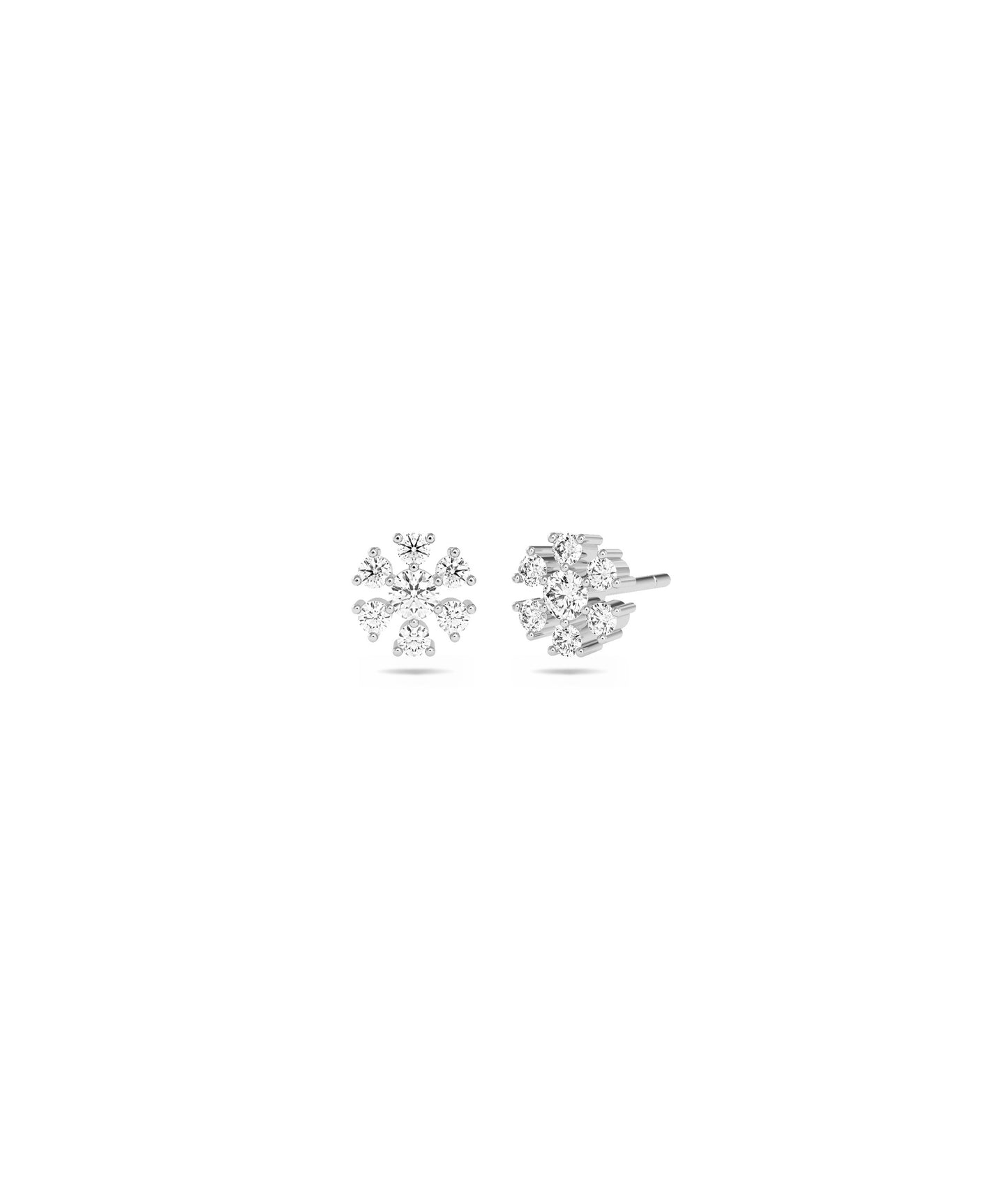 Diamond Flower Stud Earrings | Buy Everyday Jewelry