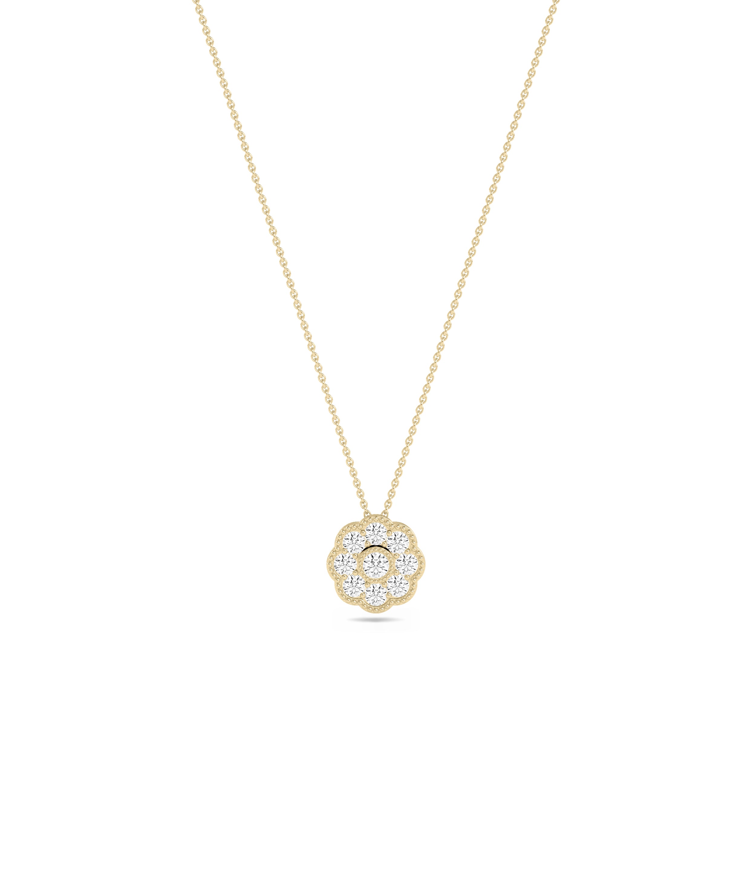 Diamond Flower Necklace - Elegant Everyday Jewelry