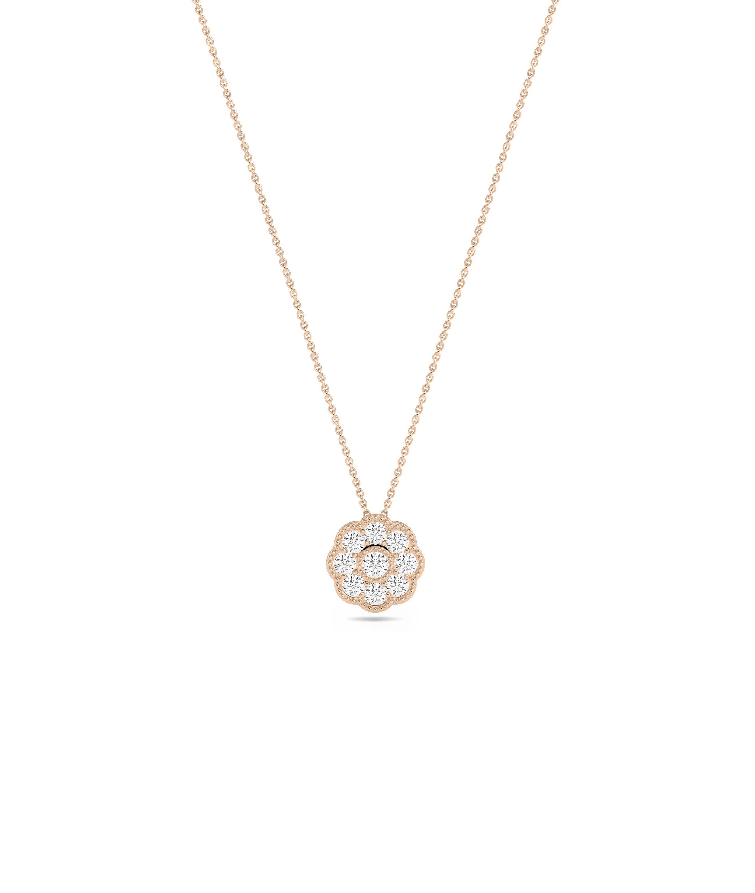 Diamond Flower Necklace - Elegant Everyday Jewelry