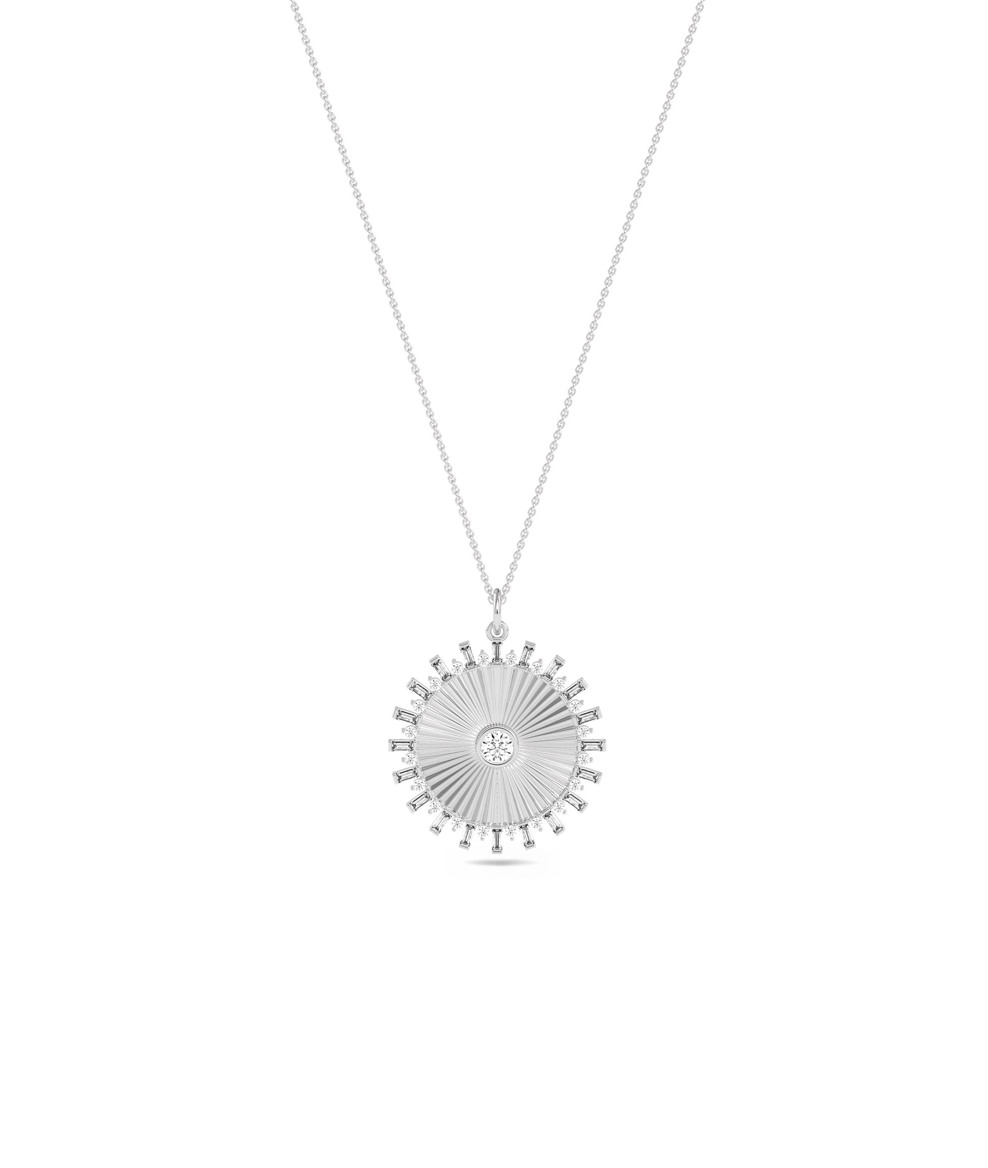 Diamond Star Burst Coin Charm - Everyday Jewelry