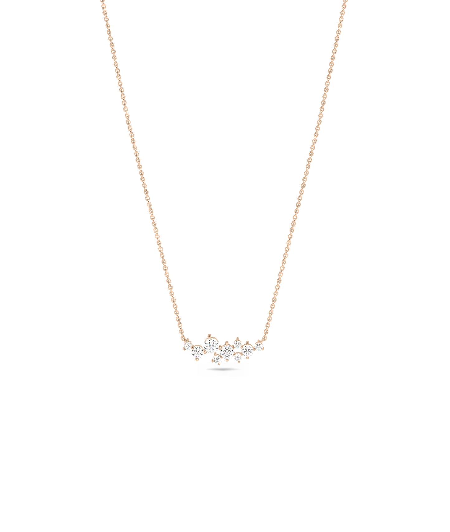 Diamond Cluster Necklace - Stunning Everyday Jewelry