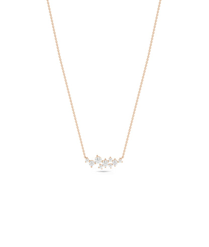 Diamond Cluster Necklace - Stunning Everyday Jewelry