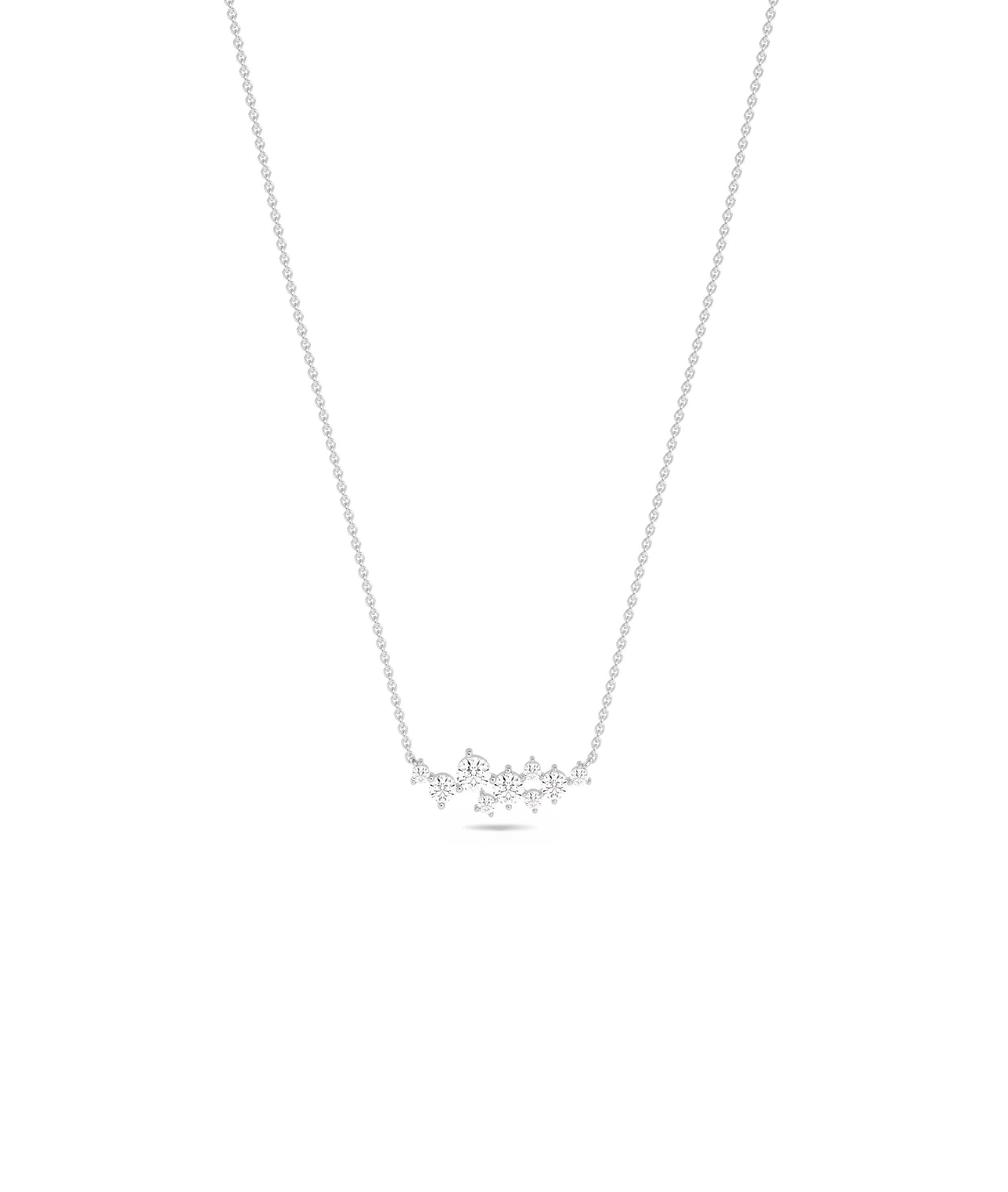 Diamond Cluster Necklace - Stunning Everyday Jewelry