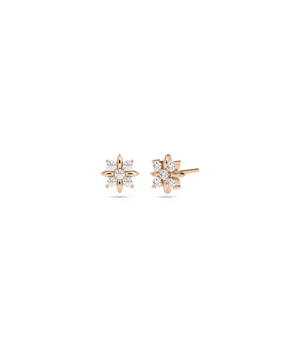 Diamond Flower Stud Earrings | Everyday Jewelry Online