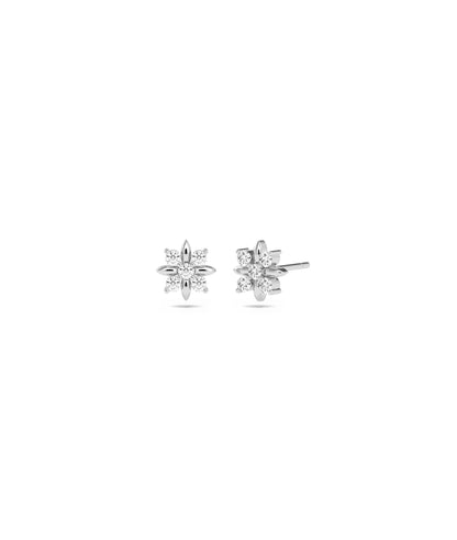 Diamond Flower Stud Earrings | Everyday Jewelry Online