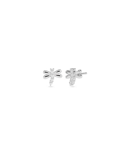 Diamond Fire Fly Stud Earrings | Everyday Jewelry