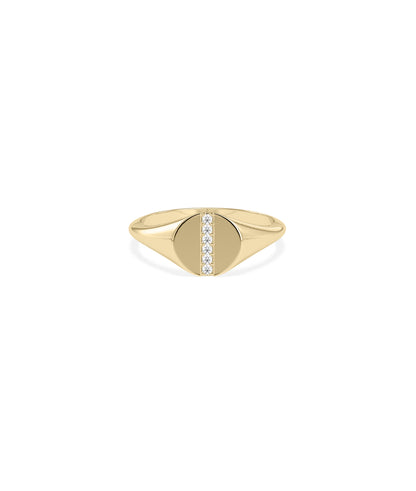 "Diamond Signet Band Ring - Perfect Everyday Jewelry"